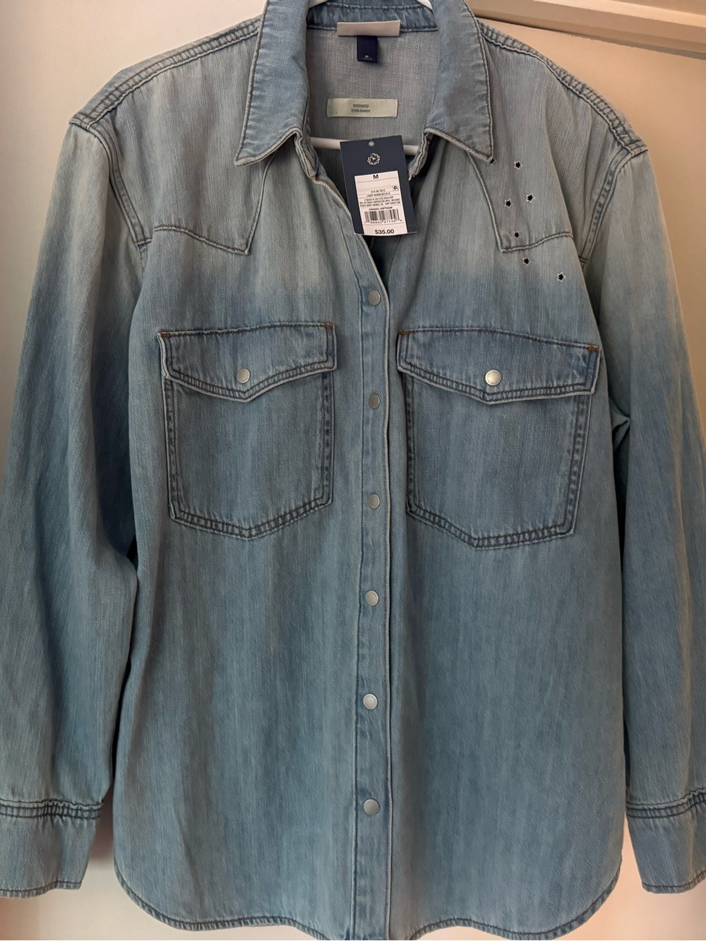 Western Denim butting down shirt